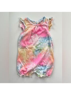 🩵4/$20 George Multicolor Tie-Dye Romper
